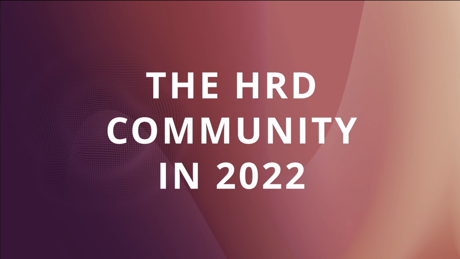 The HRD Community