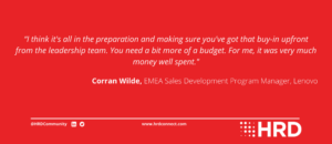 Sales Development Program Manager quote on VR buy-in