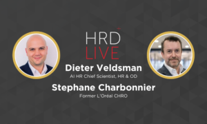 Dieter Veldsman and Stephane Charbonnier: HRD Live banner image for episode on Leadership learnings: How to upskill for the future of work